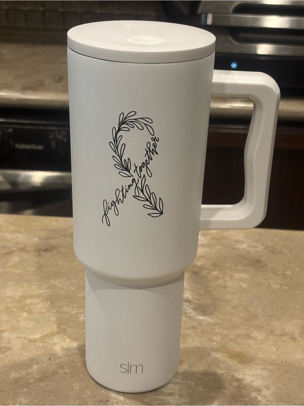 Simple Modern White 'Fighting Together' 40oz trek